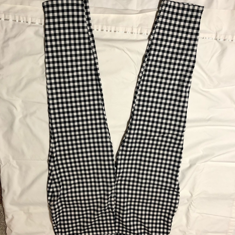 Plus size checkered pants